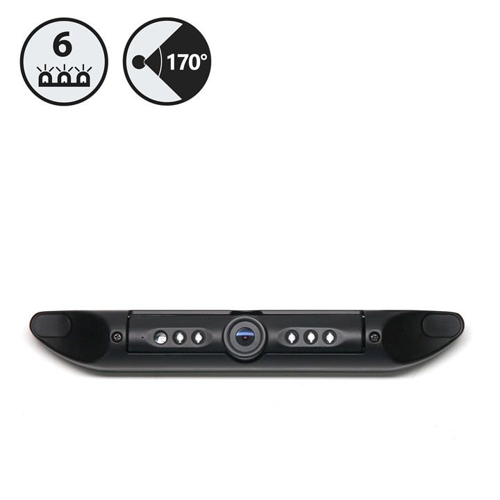 170° License Plate Backup Camera with 6 Infrared Illuminators (Adjustable Angle)