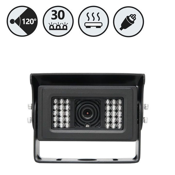 120° Heated Backup Camera with 30 Infrared illuminators