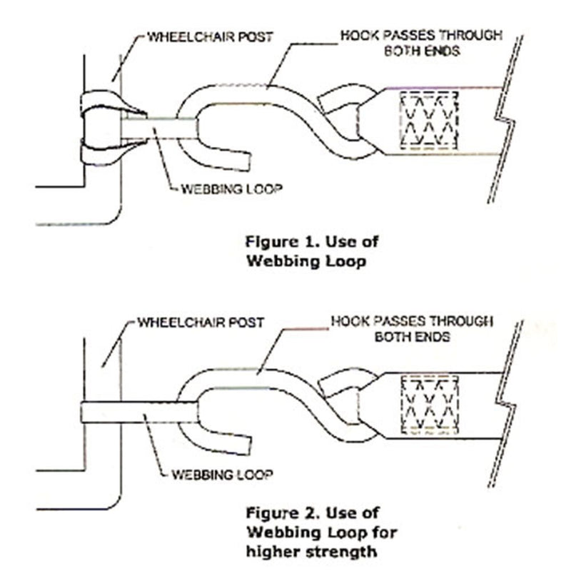 Black Webbing Loop Wheelchair Tie-Down