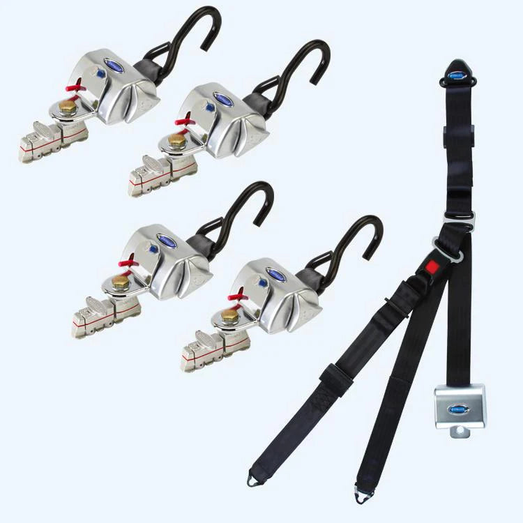 Q'Straint QRT Standard Retractors with L-Track Fittings with Belt and Bracket | Q-8206-L2