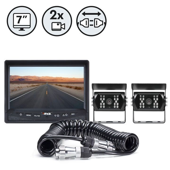 BACKUP CAMERA SYSTEM | TWO CAMERA SETUP WITH TRAILER TOW QUICK CONNECT KIT