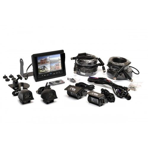 Backup Camera System with Quad View Monitor