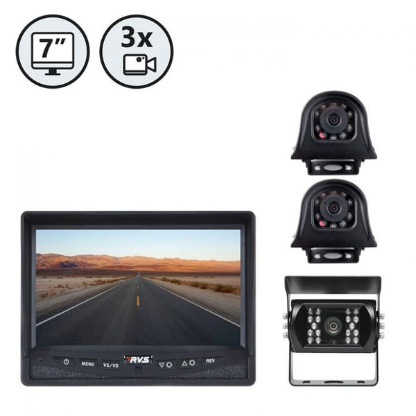 Backup Camera System with Side Cameras