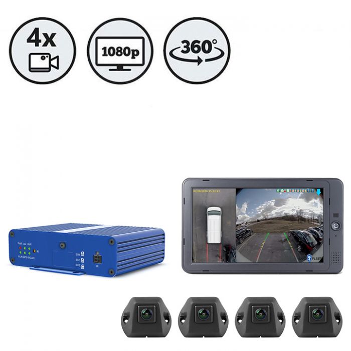 INVIEW 360° HD NON-DVR AROUND VEHICLE MONITORING SYSTEM | RVS-360V2