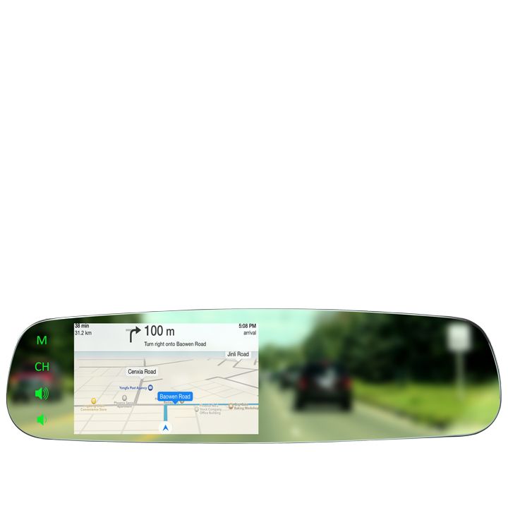 G-SERIES Rear View Frameless Mirror Monitor with 4.3" MirrorLink Display
