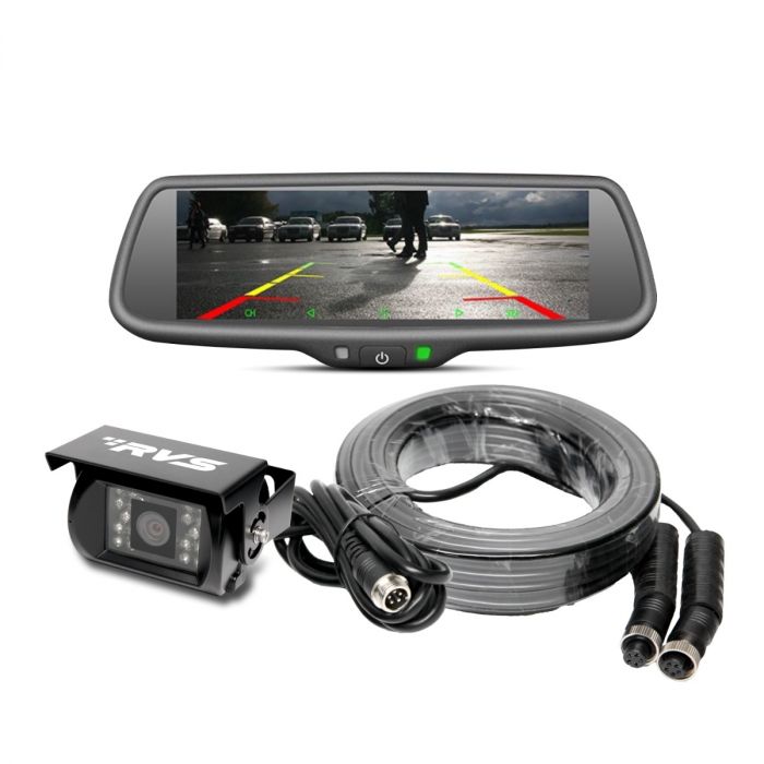 Backup Camera System with Replacement Mirror Monitor